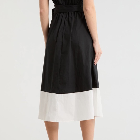 Vince Camuto Black and White Midi Dress - Picture 2 of 3